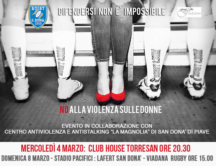 IL RUGBY SAN DONA’ DICE “NO” ALLA VIOLENZA SULLE DONNE