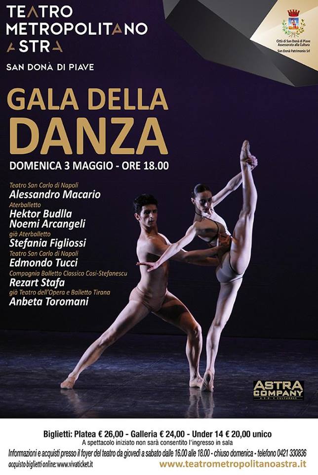 TEATRO ASTRA, LE GRANDI STELLE DEL BALLETTO AL GALA DELLA DANZA