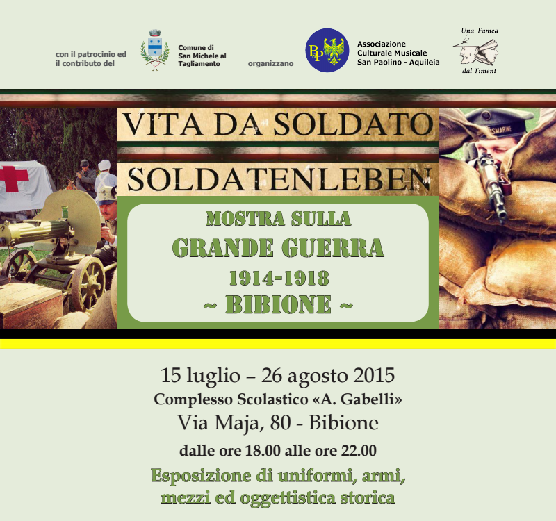 “VITA DA SOLDATO” MOSTRA INTERNAZIONALE SULLA GRANDE GUERRA