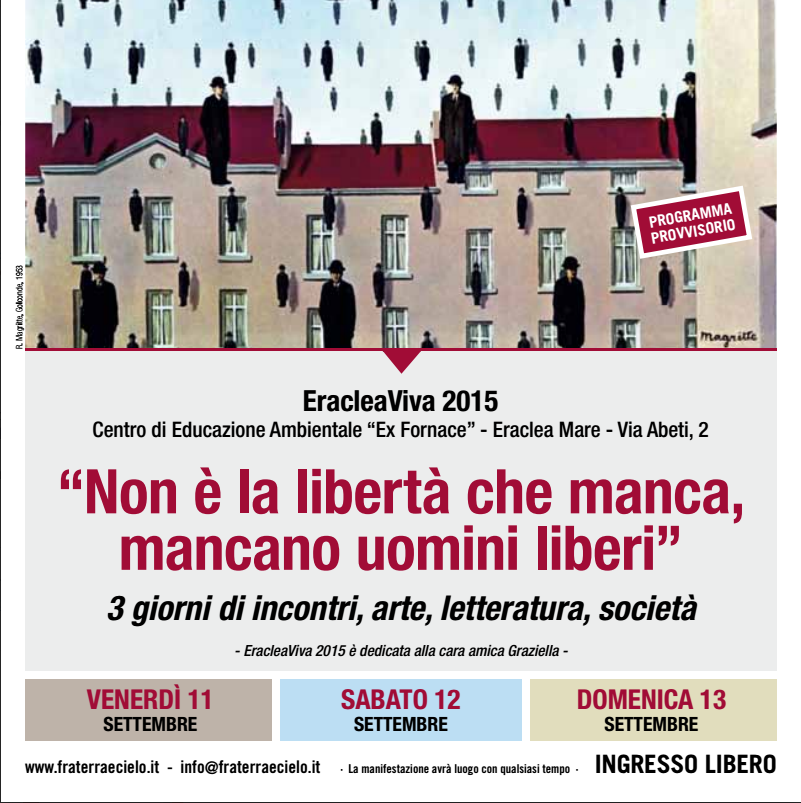 ERACLEA VIVA 2015, APPUNTAMENTO CON ARTE, LETTERATURA E SOCIETA’