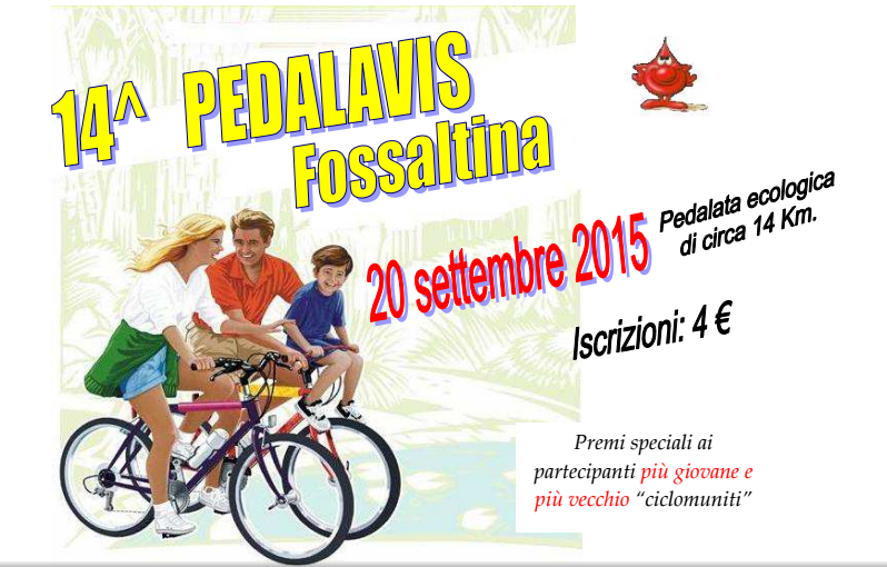 14 ^ PEDALAVIS FOSSALTINA, IN BICI PER SENSIBILIZZARE ALLA DONAZIONE DEL SANGUE