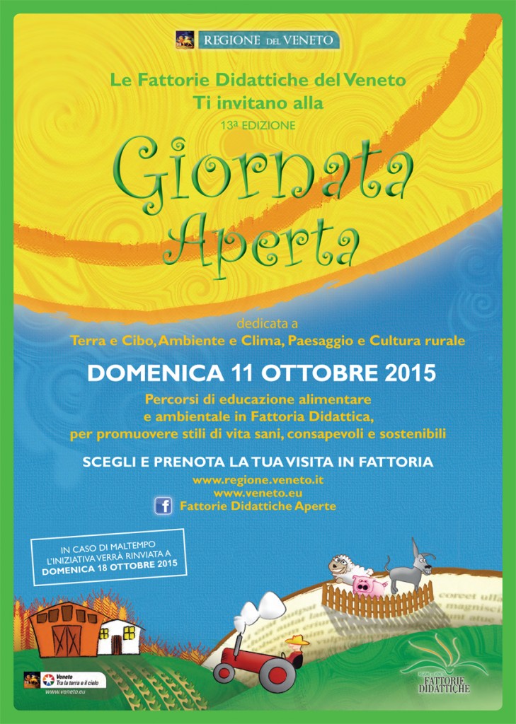 FATTORIE DIDATTICHE: DOMENICA 11 OTTOBRE SI APRONO NEL VENETO 146 PORTE SUL MONDO RURALE