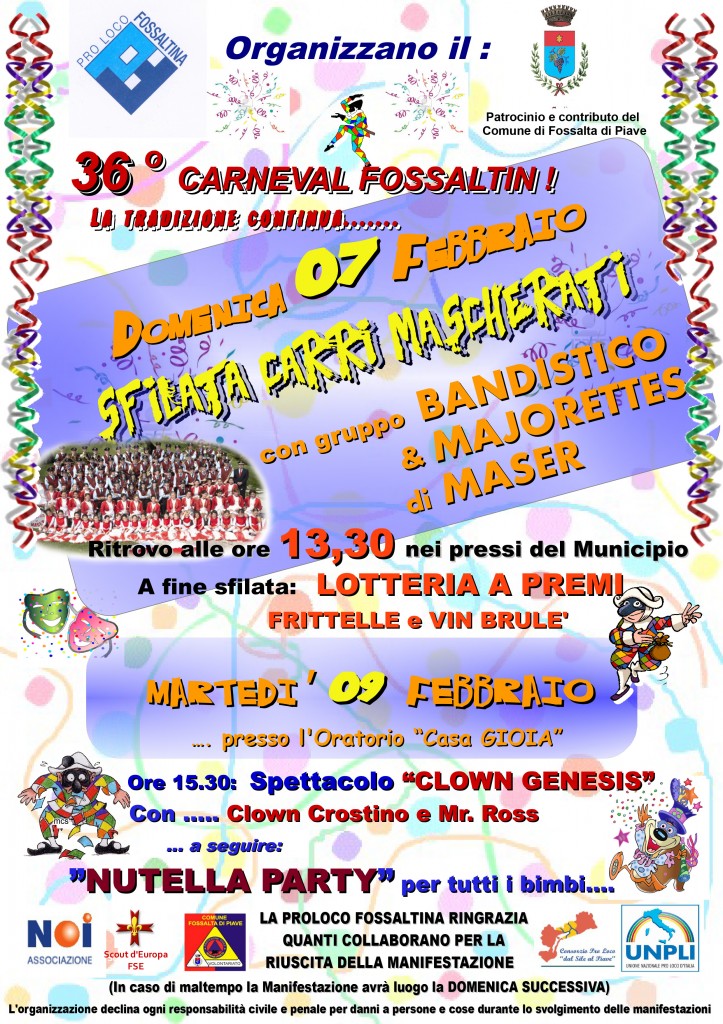 A FOSSALTA DI PIAVE IL “36° CARNEVAL FOSSALTIN”