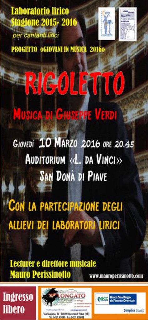 AL CENTRO CULTURALE L. DA VINCI IN SCENA: “RIGOLETTO”