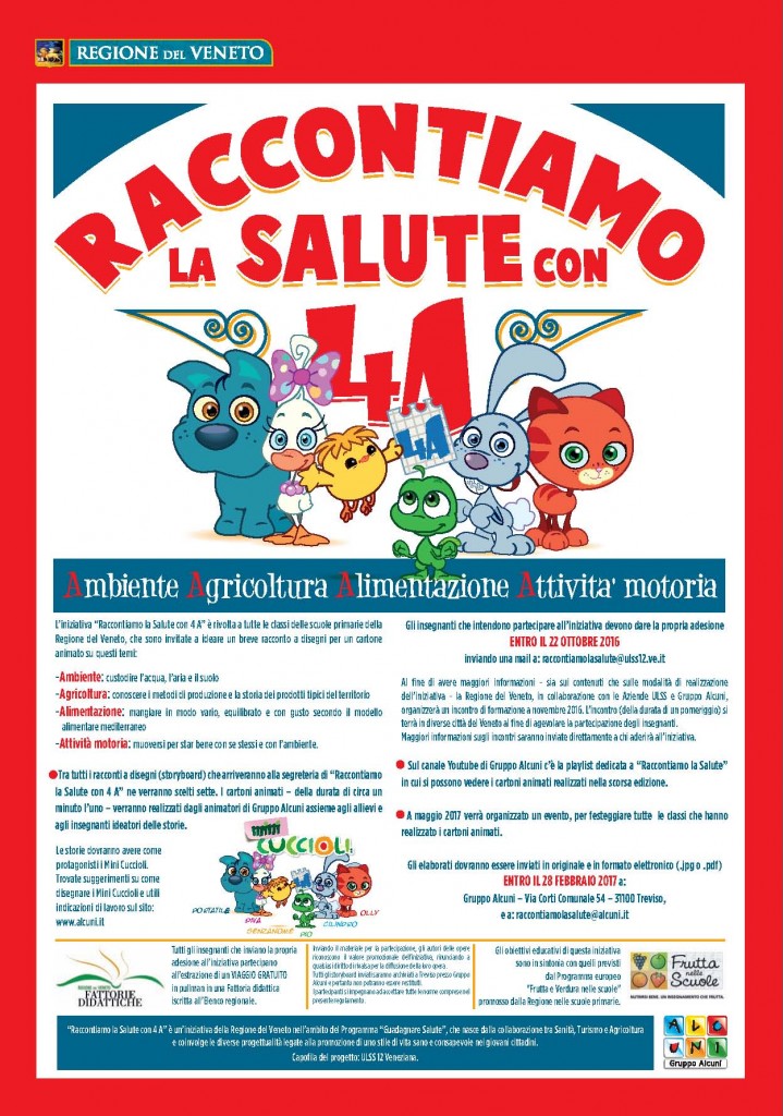 1332-2016 - locandina RACCONTIAMO LA SALUTE CON 4 A