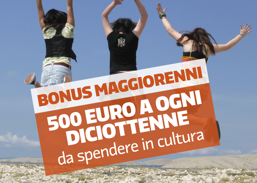 BONUS CULTURA, SUL SITO DEL COMUNE LE ISTRUZIONI PER I 500 EURO AI 18ENNI