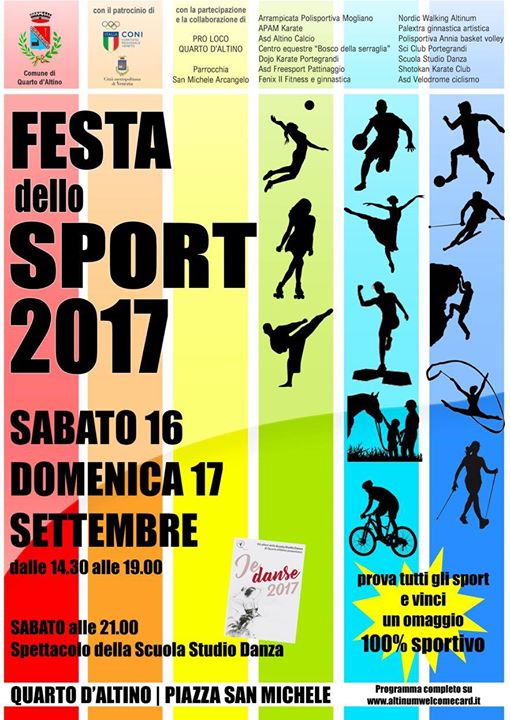 A QUARTO D’ALTINO LA SESTA EDIZIONE DELLA FESTA DELLO SPORT