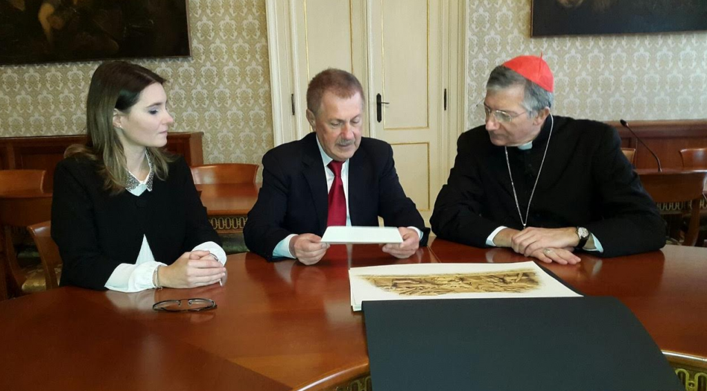 SAND NATIVITY 2018: PRESENTATO AL PATRIARCA DI VENEZIA IL BOZZETTO DELLA SCULTURA CHE SARA’ REALIZZATA IN PIAZZA SAN PIETRO