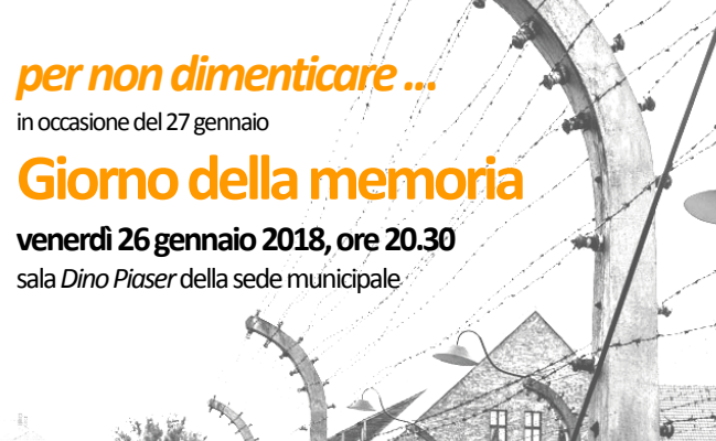 GIORNO DELLA MEMORIA: A QUARTO D’ALTINO LA SERATA PER NON DIMENTICARE