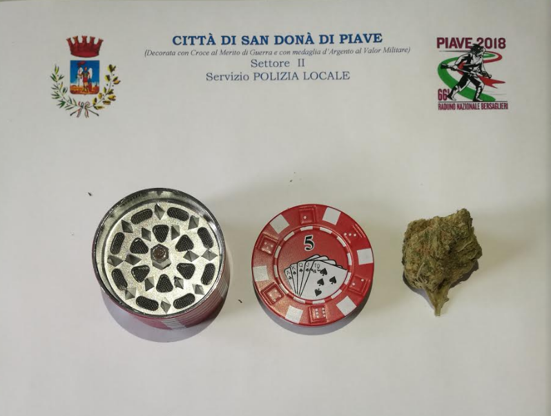 CONTROLLI ANTIDROGA A SAN DONA’ DI PIAVE: SEGNALATO UN DICIOTTENNE