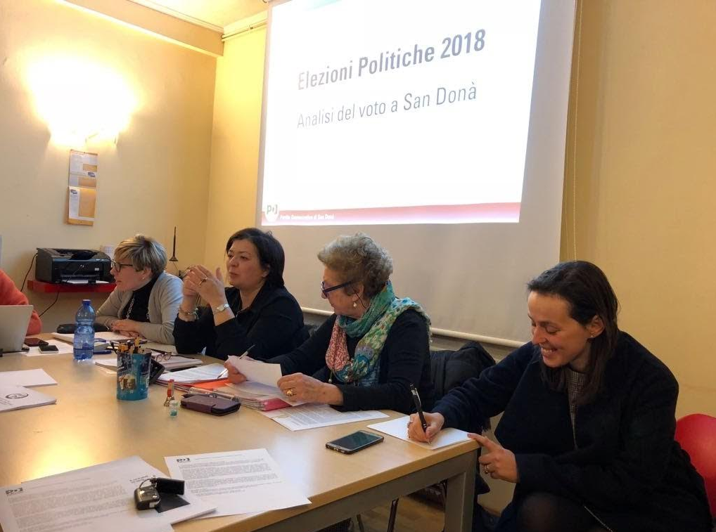 PD SAN DONA’, ELEZIONI POLITICHE DEL 4 MARZO: L’ANALISI DEL VOTO