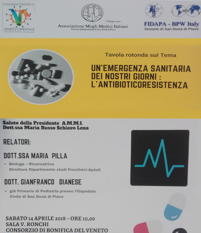 TAVOLA ROTONDA  “EMERGENZA SANITARIA DEI NOSTRI GIORNI: L’ANTIBIOTICORESISTENZA”  A CURA DELL’ASSOCIAZIONE MOGLI MEDICI ITALIANI