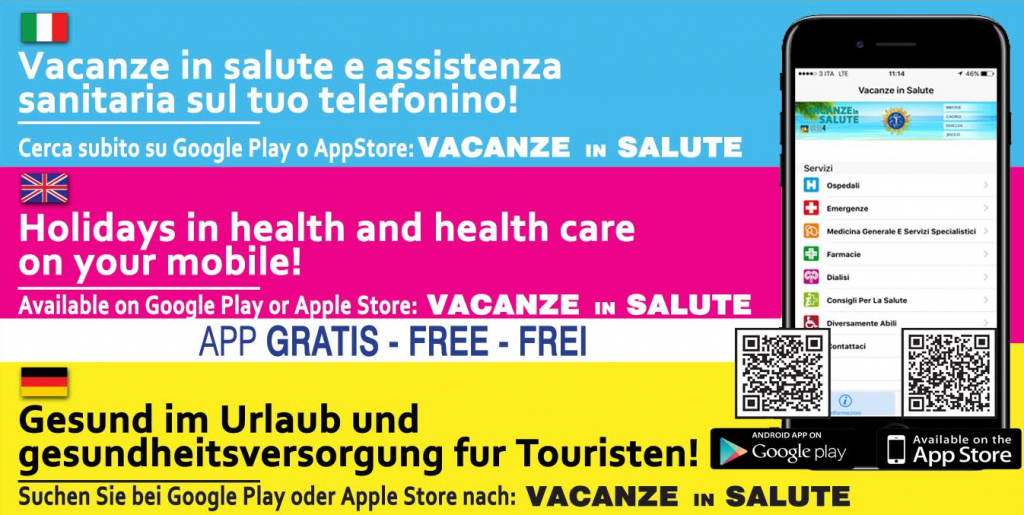 AGGIORNATA L’APP “VACANZE IN SALUTE”: SERVIZI SANITARI PER TURISTI A PORTATA DI TELEFONINO