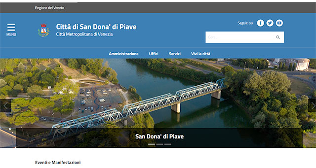 SAN DONA’. ONLINE IL NUOVO SITO DELL’AMMINISTRAZIONE: TUTTE LE NOVITÀ