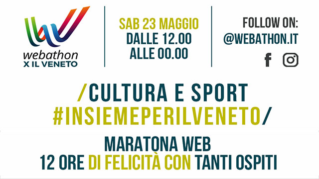 CORONAVIRUS. RACCOLTA FONDI PER LA RIPRESA:  SABATO 23 MAGGIO WEBATHON CON PERSONALITÀ DELLA CULTURA, SCIENZA, SPORT E IMPRENDITORIA