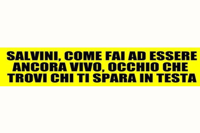 MINACCE A SALVINI.  ZAIA, “NON BASTA PIU’ LA CONDANNA UNANIME, SIMILI AFFERMAZIONI RICHIEDONO SUBITO INDAGINI CHE IDENTIFICHINO LA REGIA”