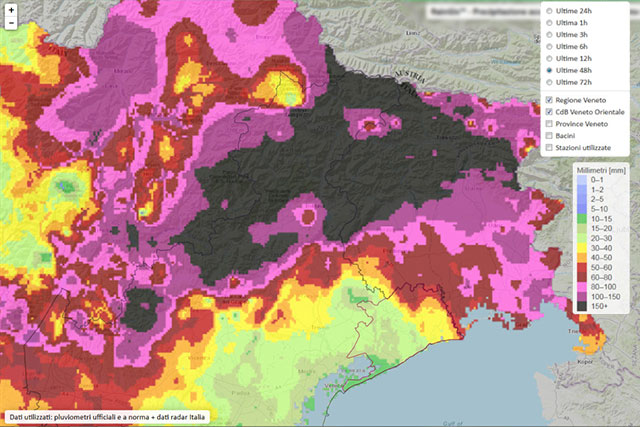 CONSORZIO DI BONIFICA VENETO ORIENTALE:  AGGIORNAMENTO SITUAZIONE DEL COMPRENSORIO DOPO L’ONDATA DI MALTEMPO DEI GIORNI SCORSI.