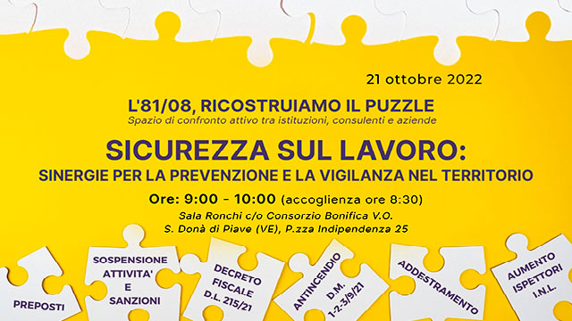 CONFAPI VENEZIA E ARMONIA SERVIZI – SEMINARIO SULLA SICUREZZA SUL LAVORO A SAN DONÀ DI PIAVE