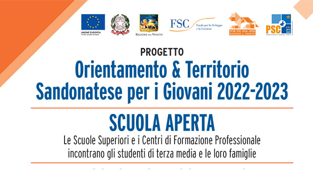 PROGETTO ORIENTAMENTO & TERRITORIO SANDONATESE PER I GIOVANI – CAPOFILA CFP SAN LUIGI