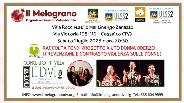 CONCERTO IN VILLA: LE DIVE – MUSICA E SOLIDARIETA’