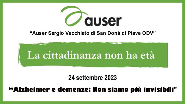 “ALZHEIMER E DEMENZE: NON SIAMO PIÙ INVISIBILI”  CAMMINATA DI SENSIBILIZZAZIONE A SOSTEGNO DI COLORO CHE OGNI GIORNO CON-VIVONO CON LA DEMENZA