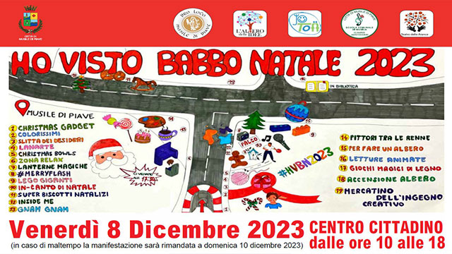 “HO VISTO BABBO NATALE”: AL VIA VENERDÌ GLI EVENTI DI FESTA A MUSILE DI PIAVE