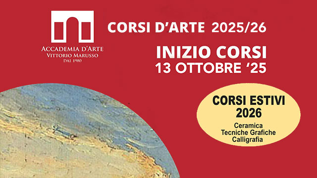 ACCADEMIA D’ARTE VITTORIO MARUSSO, AL VIA I CORSI 2025/26 DAL 13 OTTOBRE