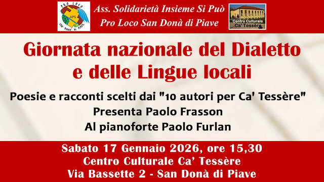 IL DIALETTO COME MEMORIA VIVA: A SAN DONÀ LA GIORNATA NAZIONALE DELLE LINGUE LOCALI