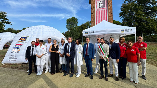 OPEN DAY PREVENZIONE ALL’OSPEDALE DI JESOLO, L’ASSESSORE REGIONALE GINO GEROSA NEL PARCO CARDIOPROTETTO
