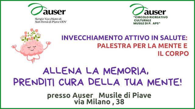 A MUSILE DI PIAVE “ALLENA LA MEMORIA”: UN PERCORSO GRATUITO PER MANTENERE ATTIVA LA MENTE