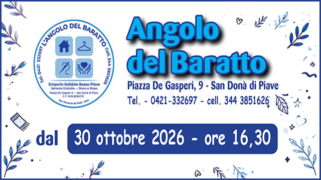 SAN DONÀ, L’EMPORIO SOLIDALE BASSO PIAVE APRE L’ANGOLO DEL BARATTO PER PROMUOVERE IL RIUSO